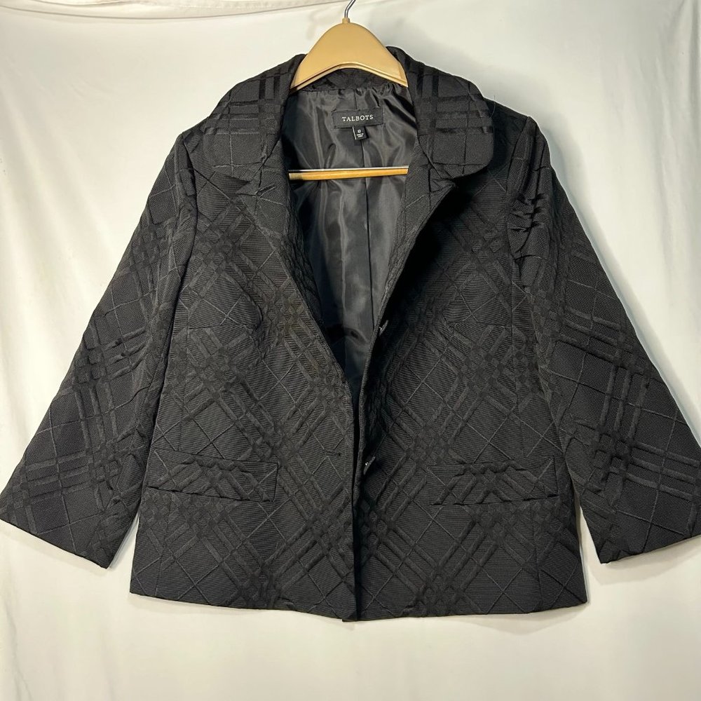Talbots Jacket Women's‎ Size 12 Blazer Black Three Button